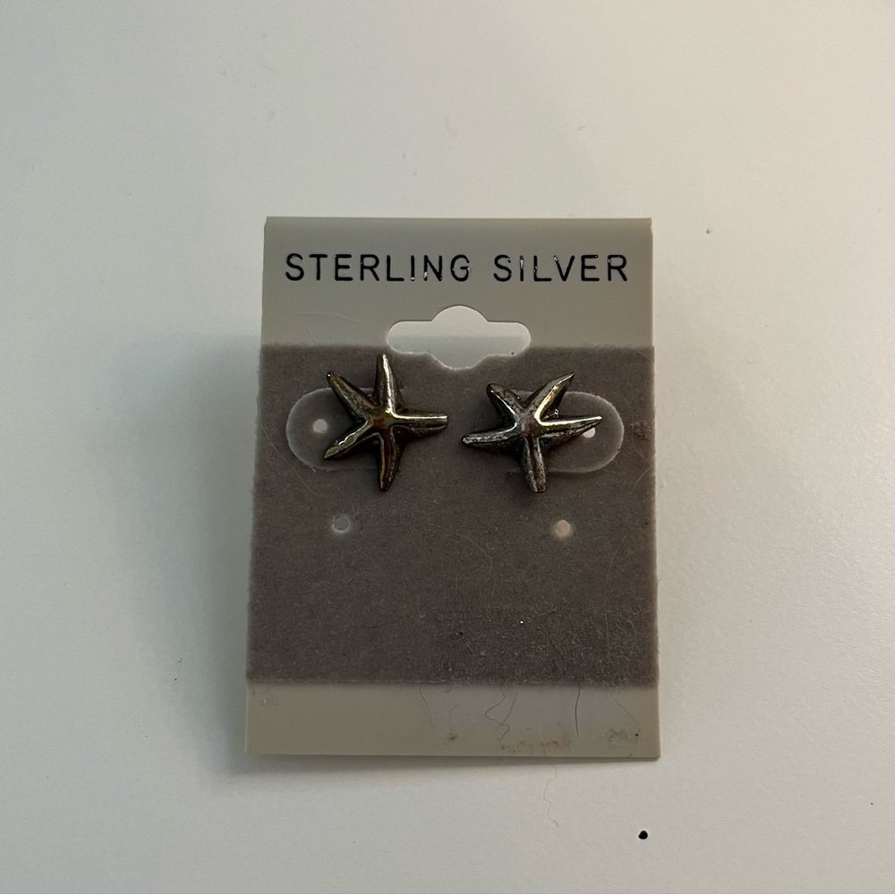 Starfish Sterling Silver Earrings